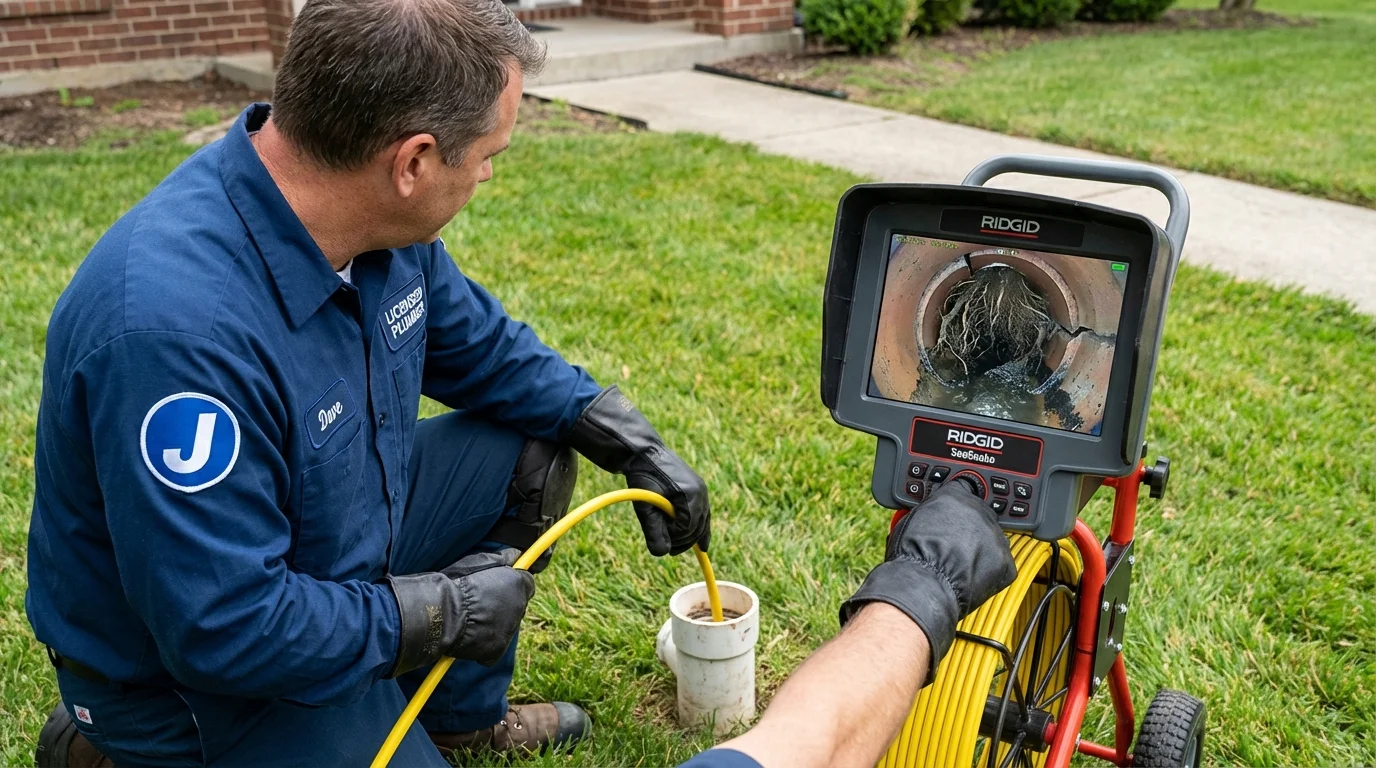 Sewer camera inspection being performed by Johns Plumbing LLC in Prattville